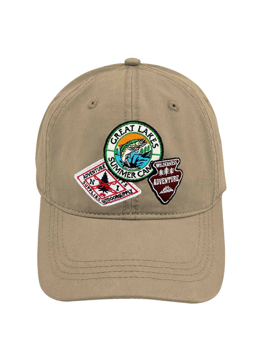 Great Lakes Summer Camp Embroidered Patch Baseball Cap