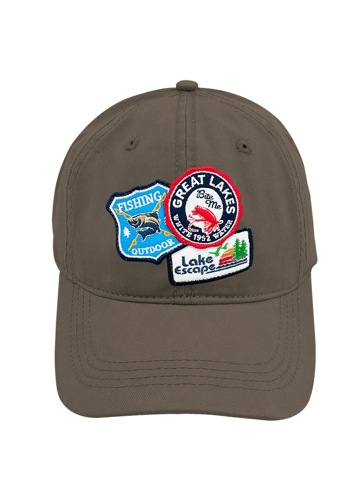 Great Lakes Fishing Embroidered Patch Baseball Cap