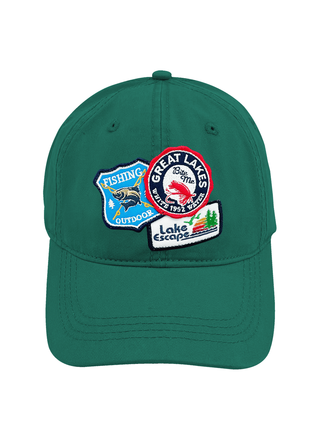 Great Lakes Fishing Embroidered Patch Baseball Cap
