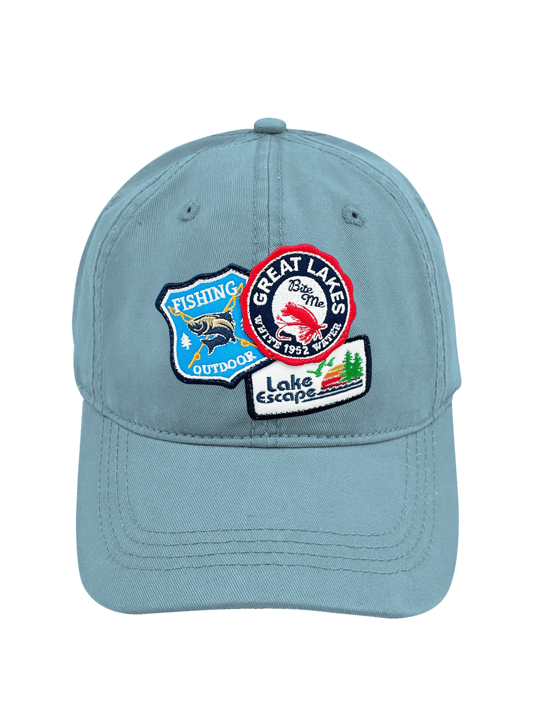 Great Lakes Fishing Embroidered Patch Baseball Cap