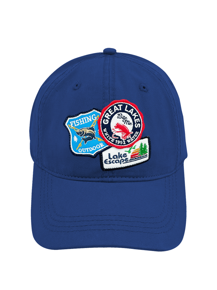 Great Lakes Fishing Embroidered Patch Baseball Cap