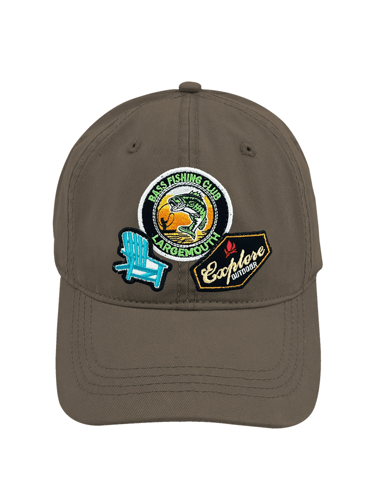Bass Fishing Club Embroidered Patch Baseball Cap