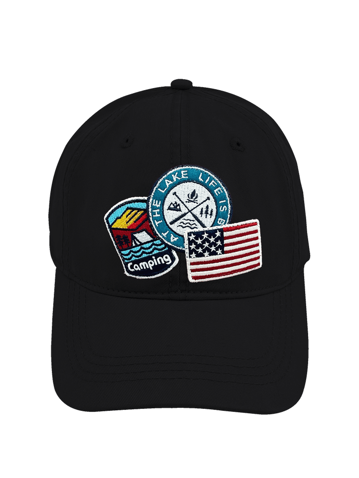 Lake Life Camping Embroidered Patch Baseball Cap