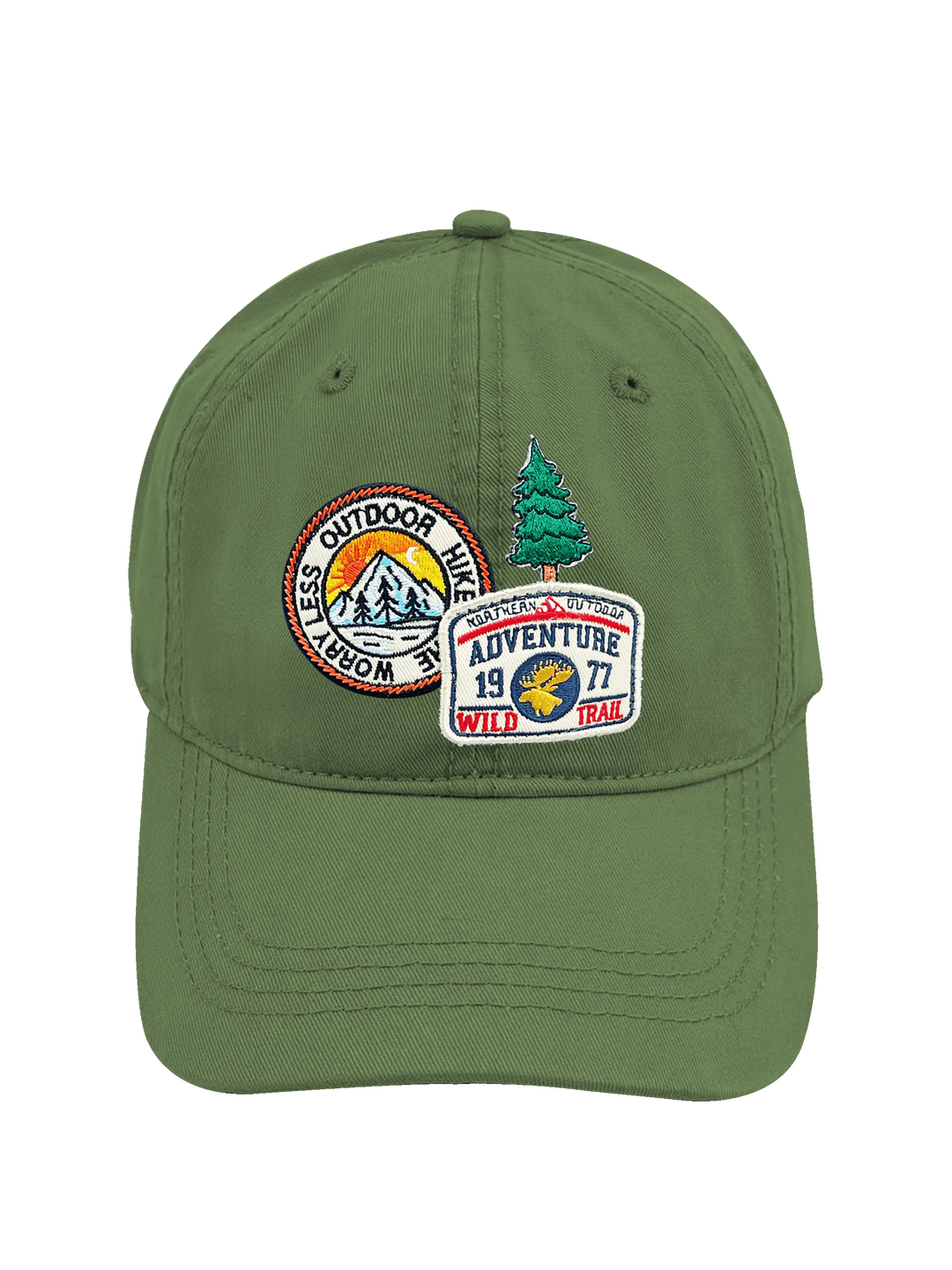 Outdoor Hike Adventure Trail Embroidered Patch Baseball Cap