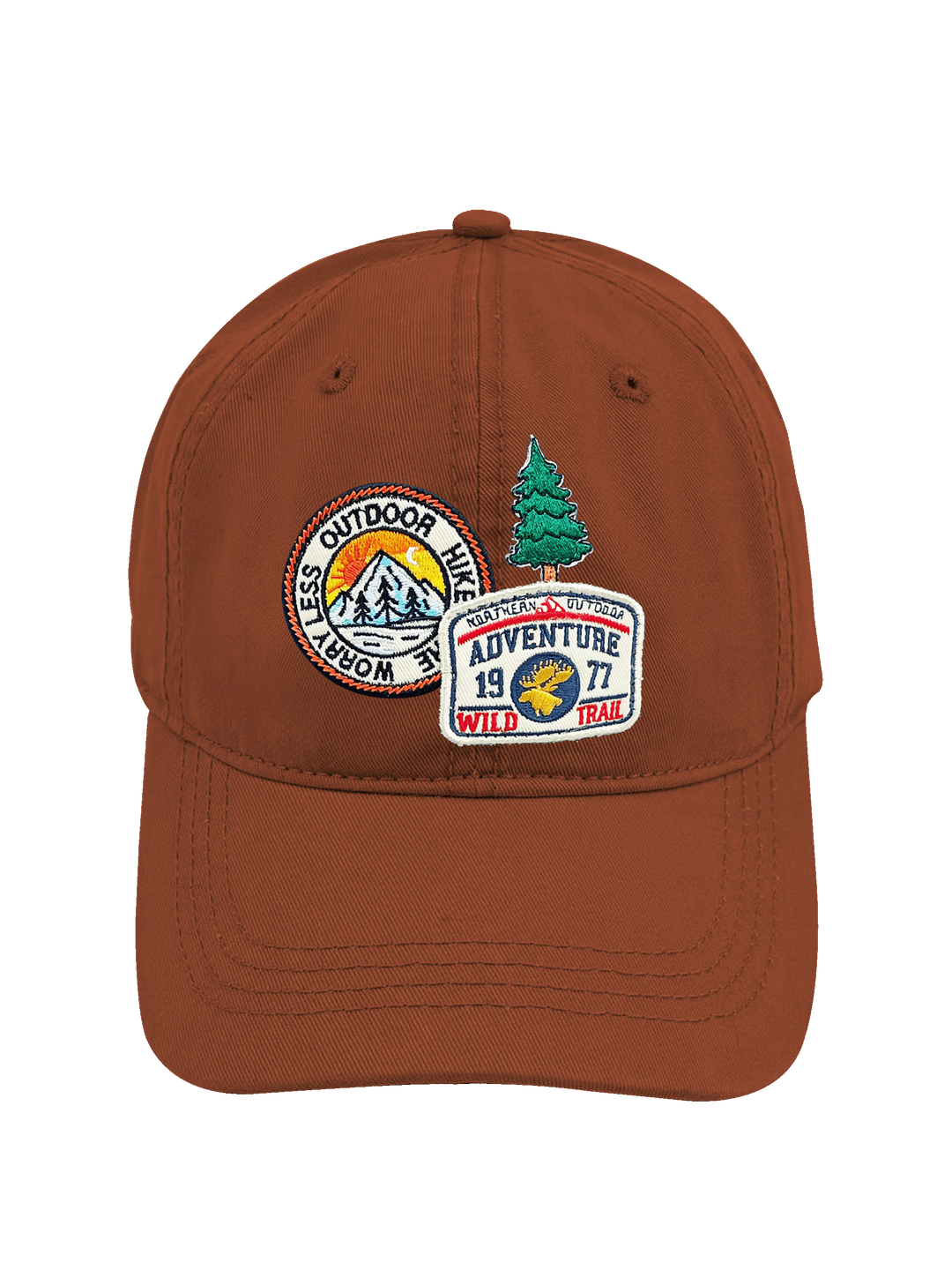 Outdoor Hike Adventure Trail Embroidered Patch Baseball Cap