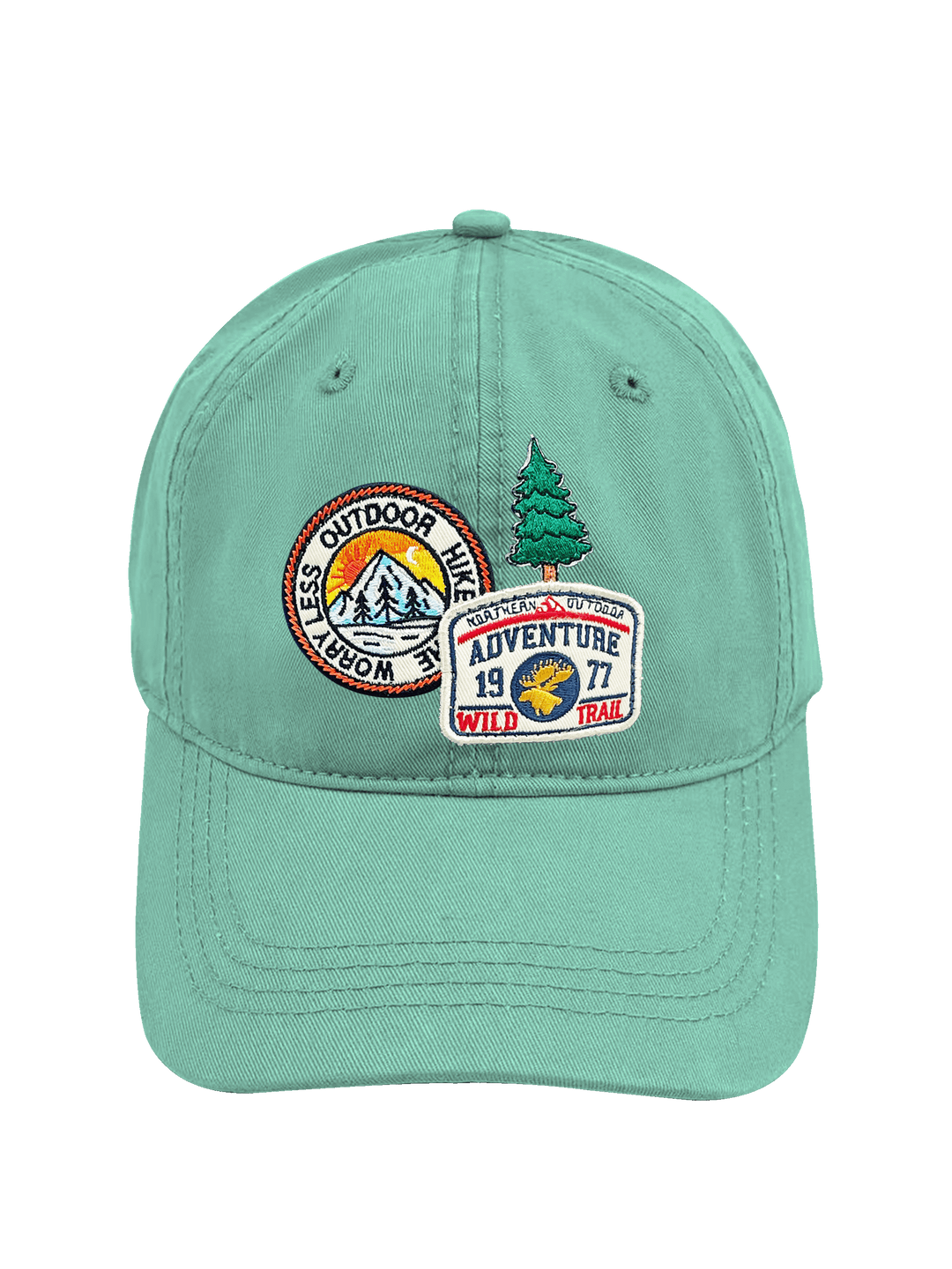 Outdoor Hike Adventure Trail Embroidered Patch Baseball Cap