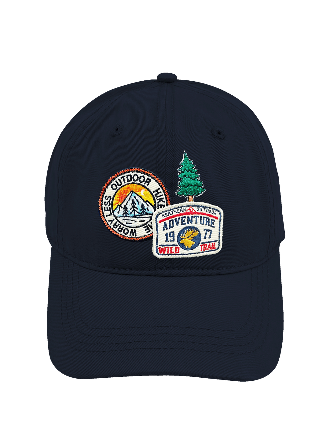 Outdoor Hike Adventure Trail Embroidered Patch Baseball Cap