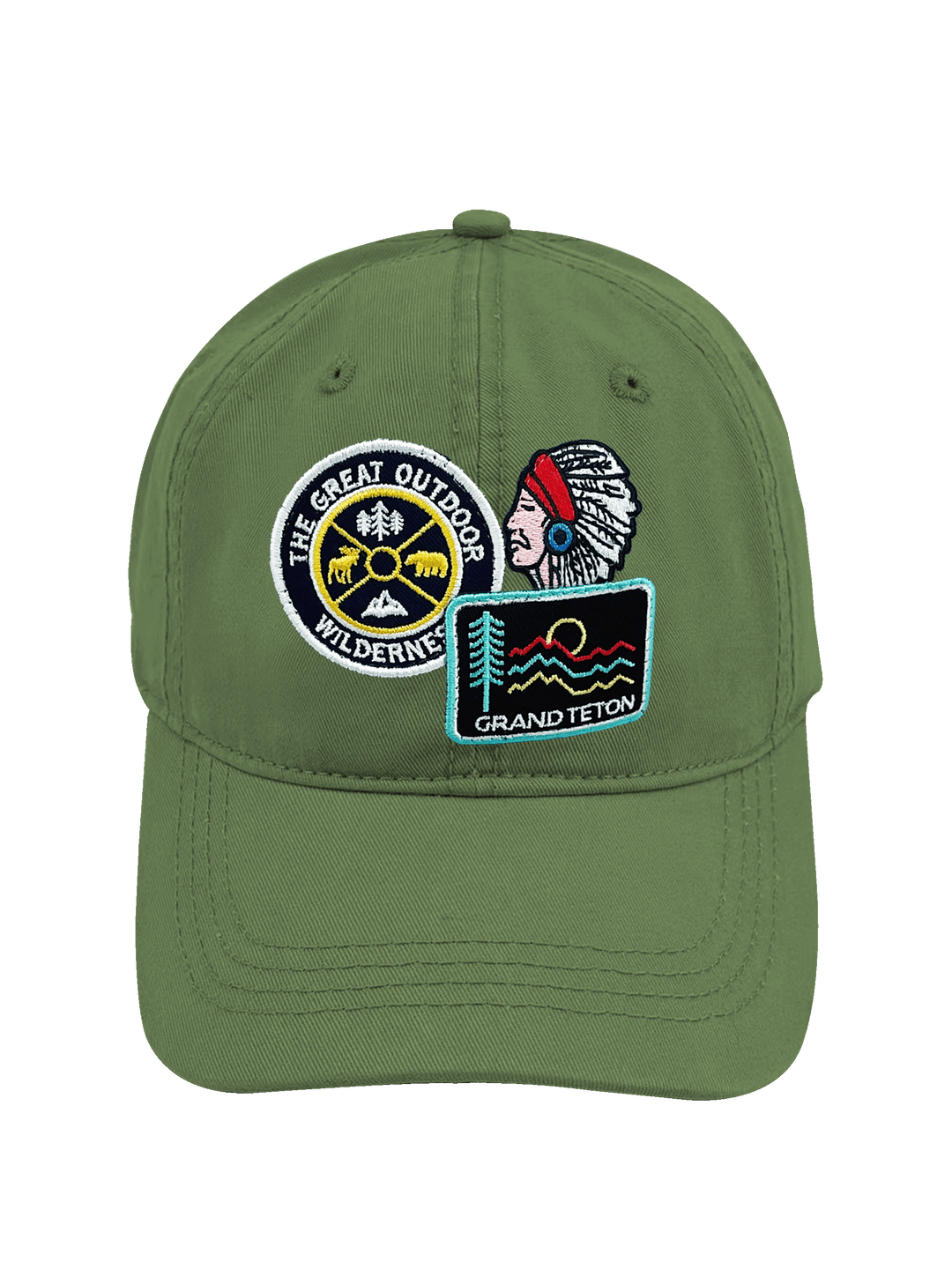 Grand Teton Wilderness Adventure Embroidered Patch Baseball Cap