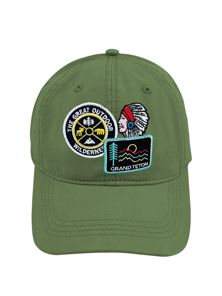 Grand Teton Wilderness Adventure Embroidered Patch Baseball Cap