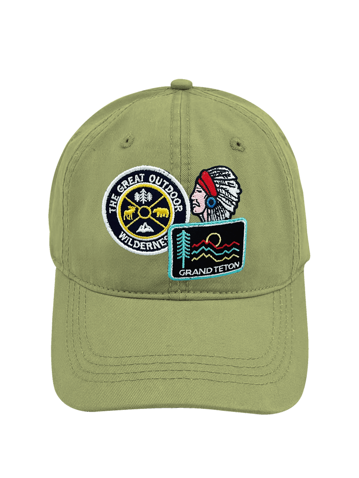 Grand Teton Wilderness Adventure Embroidered Patch Baseball Cap