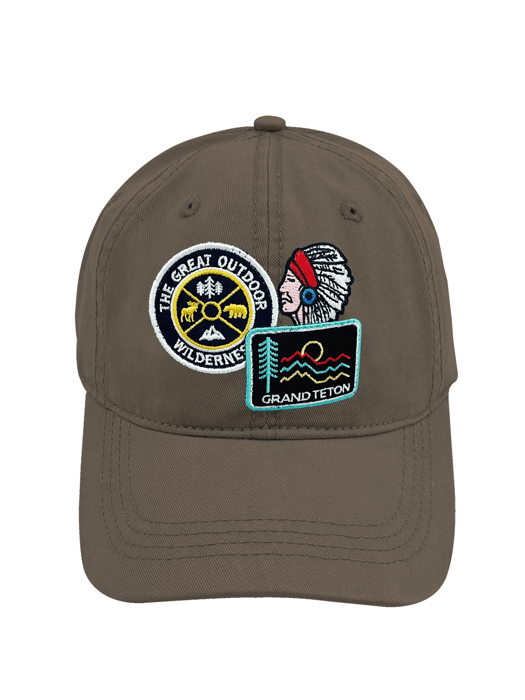 Grand Teton Wilderness Adventure Embroidered Patch Baseball Cap