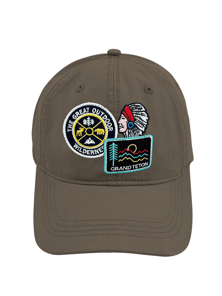 Grand Teton Wilderness Adventure Embroidered Patch Baseball Cap