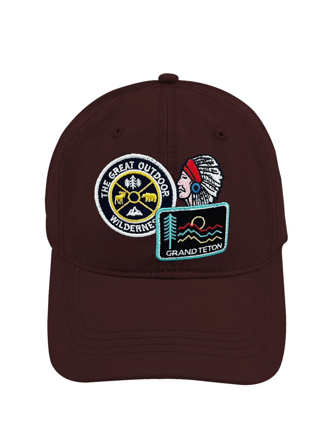 Grand Teton Wilderness Adventure Embroidered Patch Baseball Cap