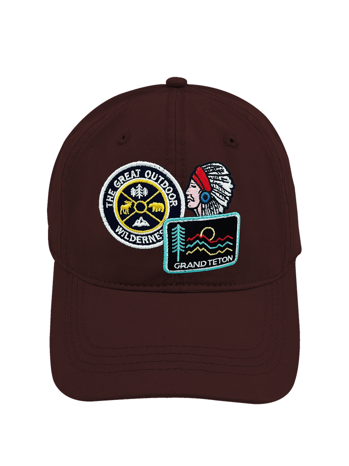 Grand Teton Wilderness Adventure Embroidered Patch Baseball Cap