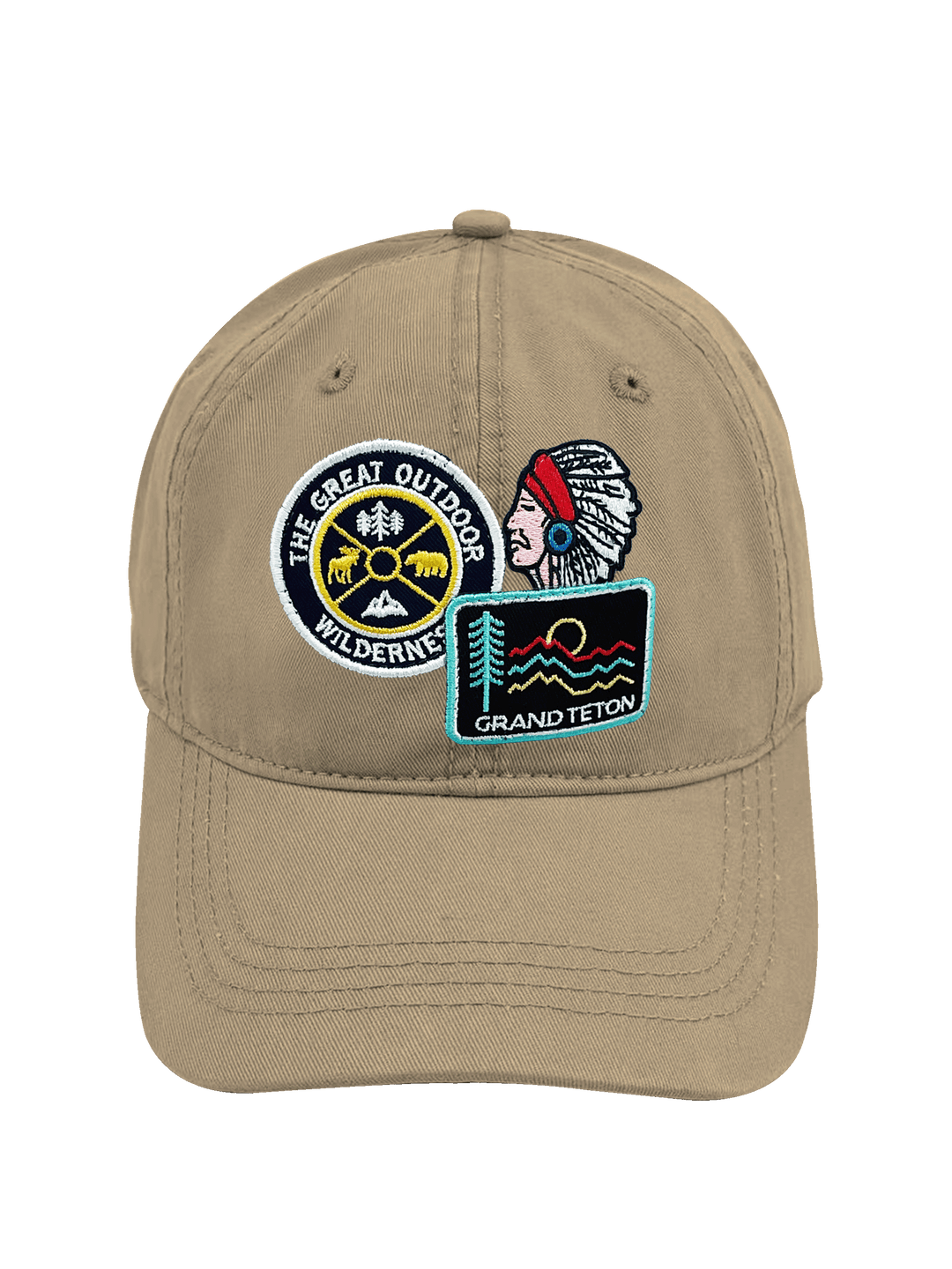 Grand Teton Wilderness Adventure Embroidered Patch Baseball Cap