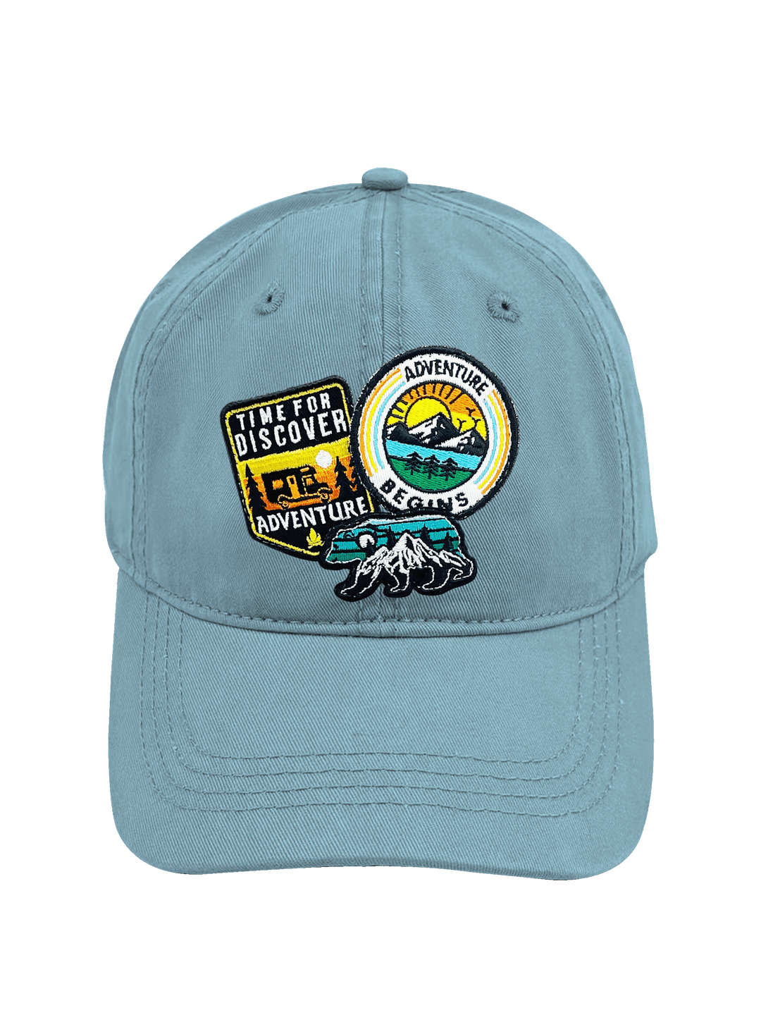 Mountain Adventure Discovery Embroidered Patch Baseball Cap