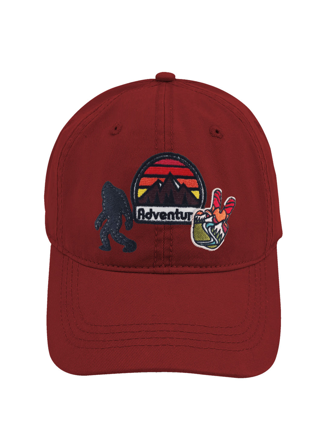 Sasquatch Mountain Adventure Embroidered Patch Baseball Cap