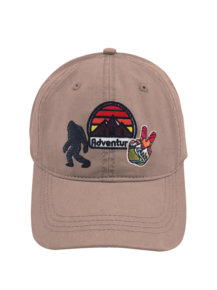 Sasquatch Mountain Adventure Embroidered Patch Baseball Cap