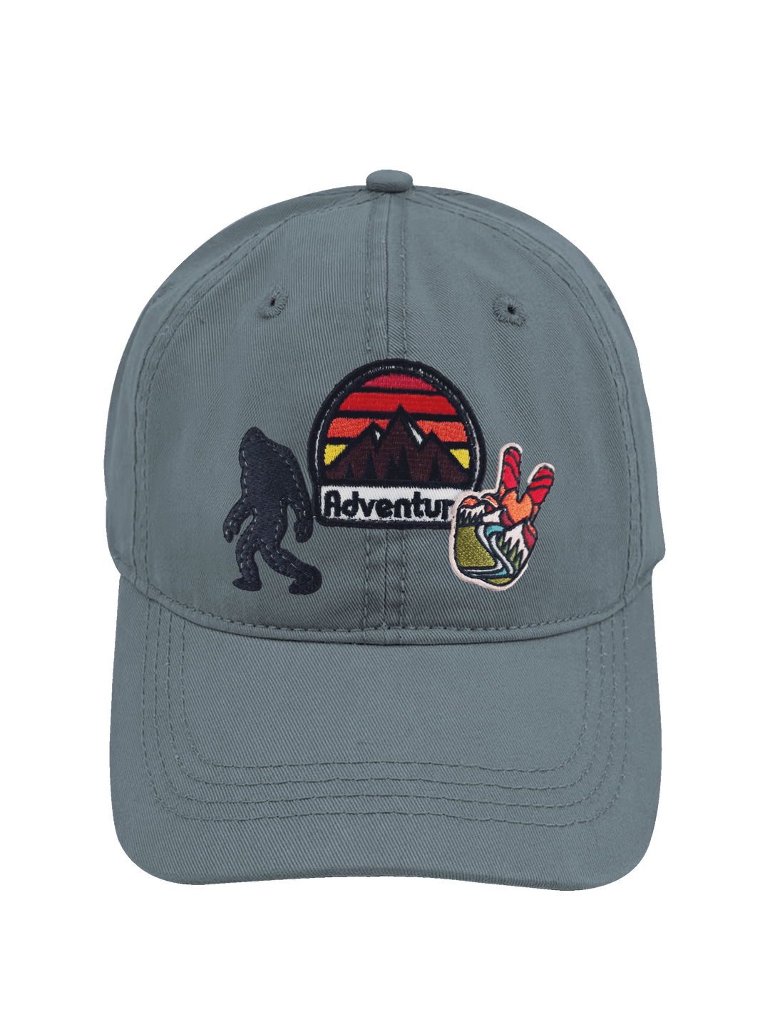 Sasquatch Mountain Adventure Embroidered Patch Baseball Cap