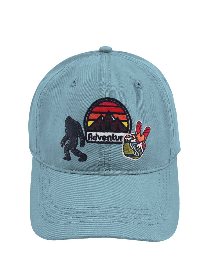 Sasquatch Mountain Adventure Embroidered Patch Baseball Cap