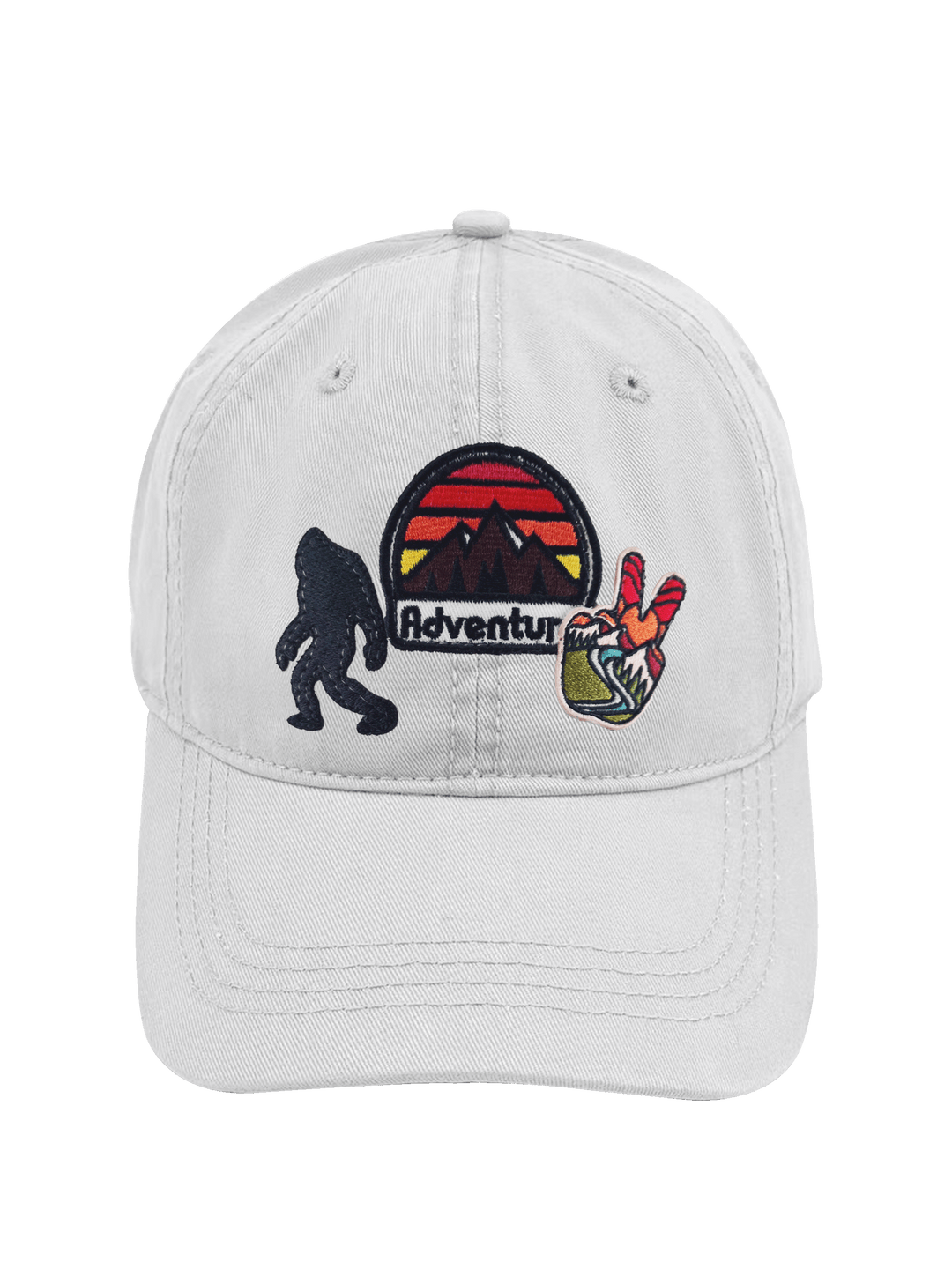 Sasquatch Mountain Adventure Embroidered Patch Baseball Cap
