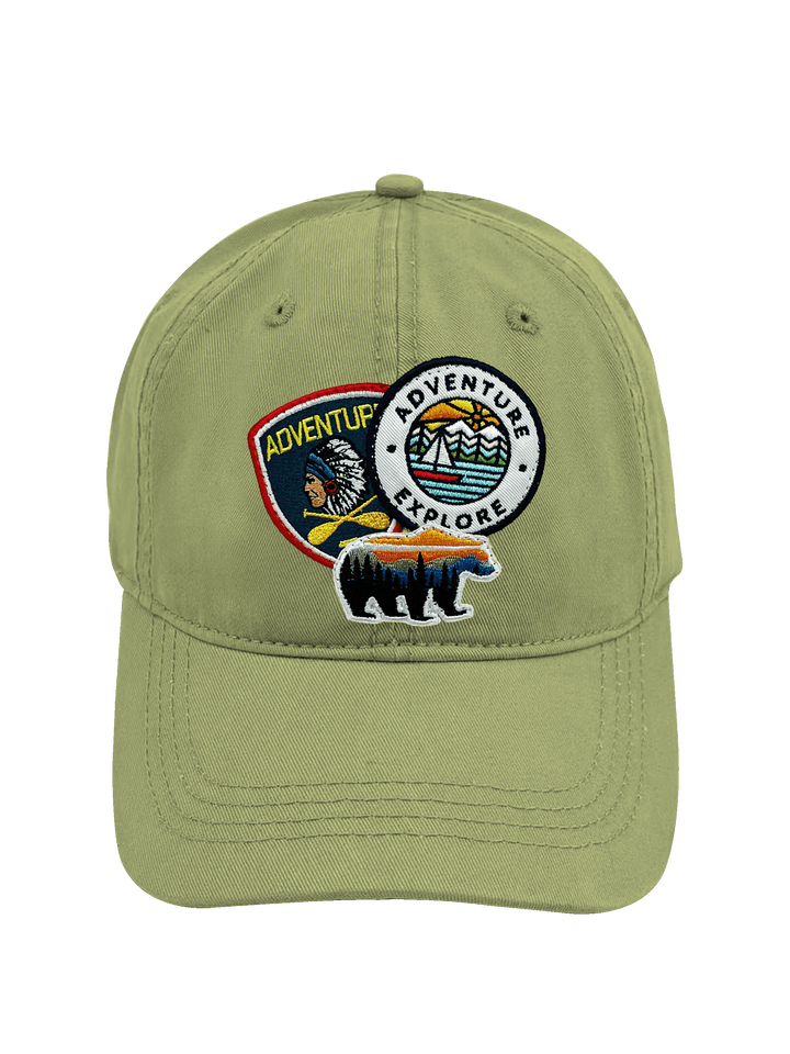 Mountain Bear Adventure Explore Embroidered Patch Baseball Cap