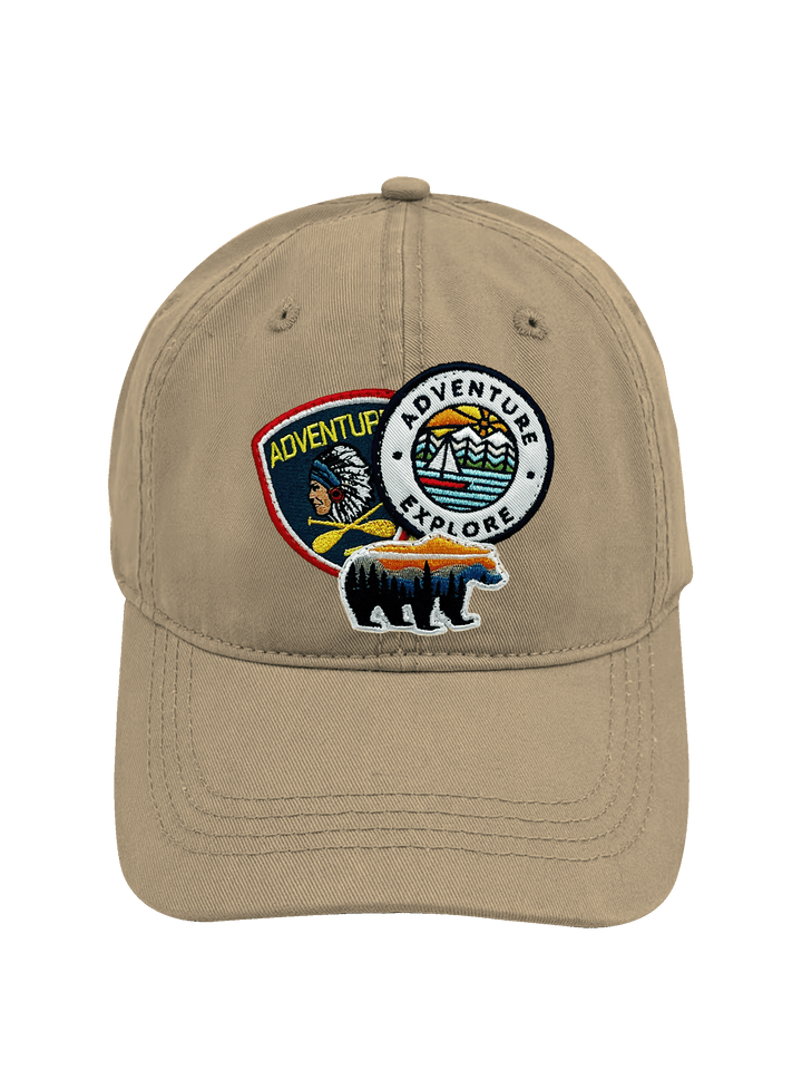Mountain Bear Adventure Explore Embroidered Patch Baseball Cap