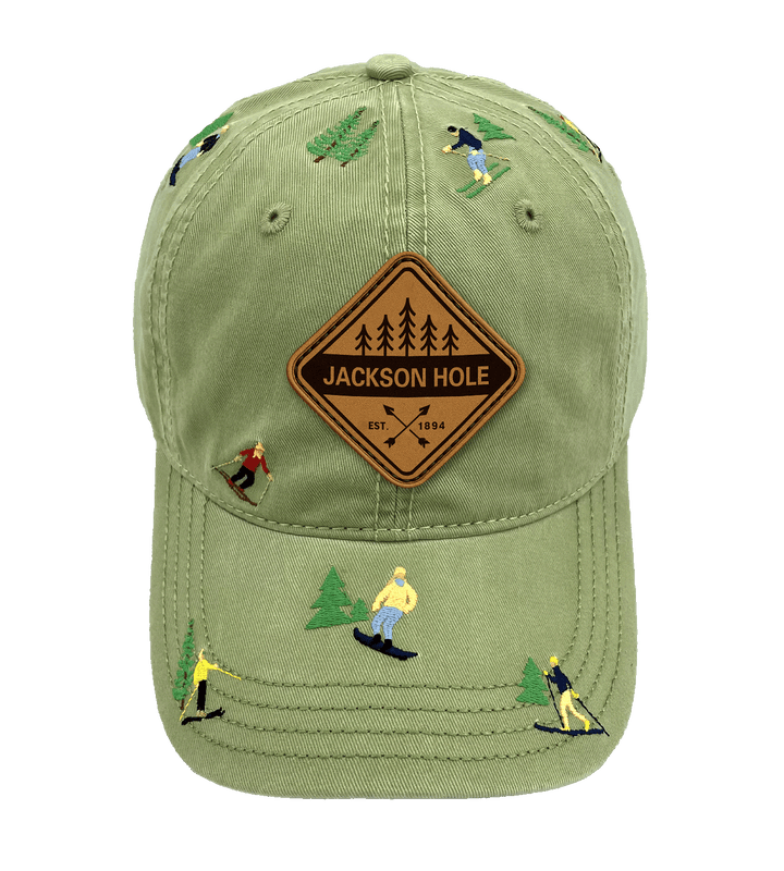 Jackson Hole Wyoming Skiing Adventure Baseball Cap