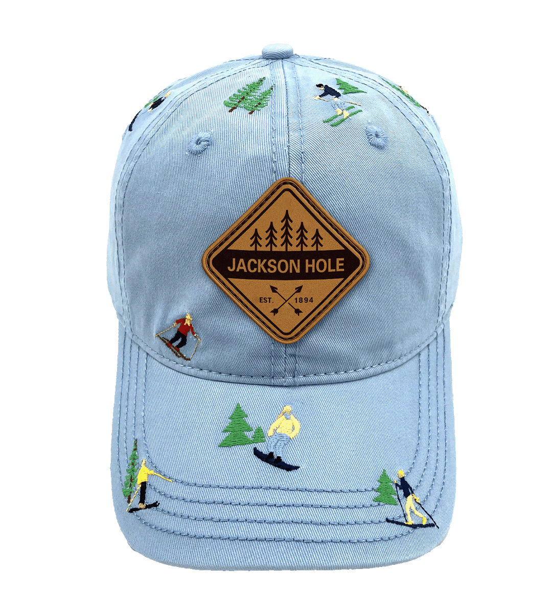 Jackson Hole Wyoming Skiing Adventure Baseball Cap
