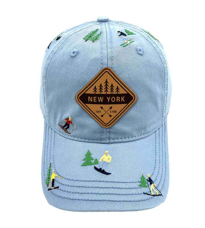 New York State Skiing Adventure Baseball Cap