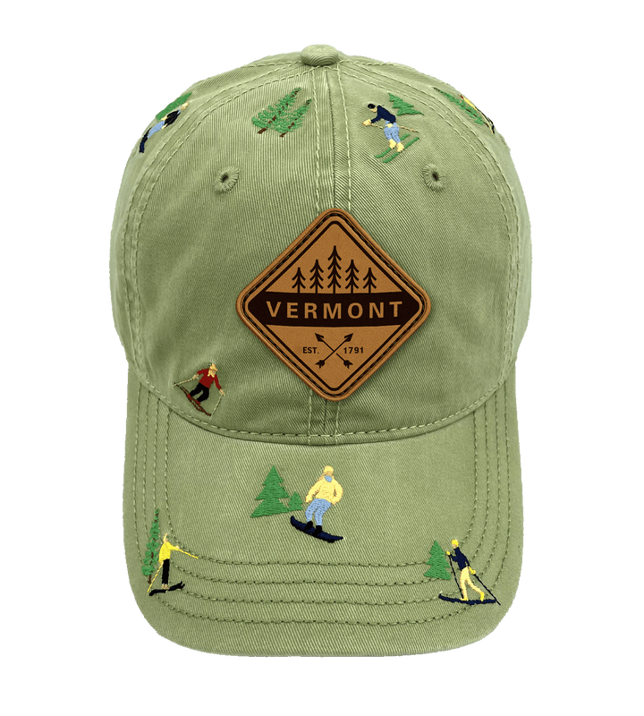 Vermont Skiing Adventure Baseball Cap