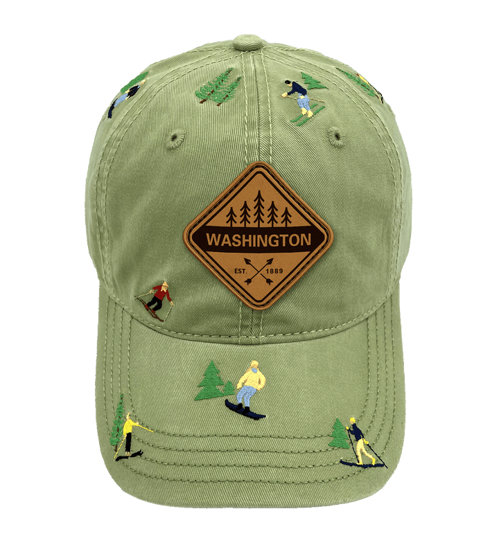 Washington State Skiing Adventure Baseball Cap