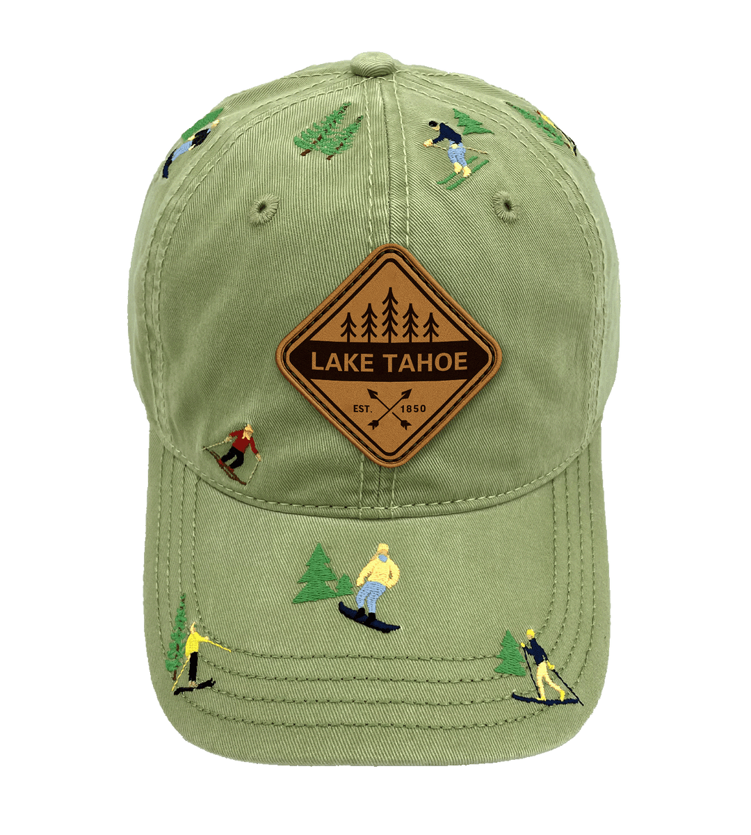 Lake Tahoe Skiing Adventure Baseball Cap