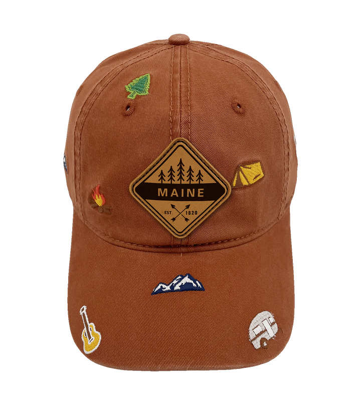 Maine Outdoor Camping Baseball Cap