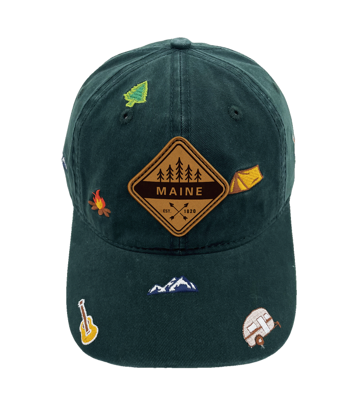 Maine Outdoor Camping Baseball Cap