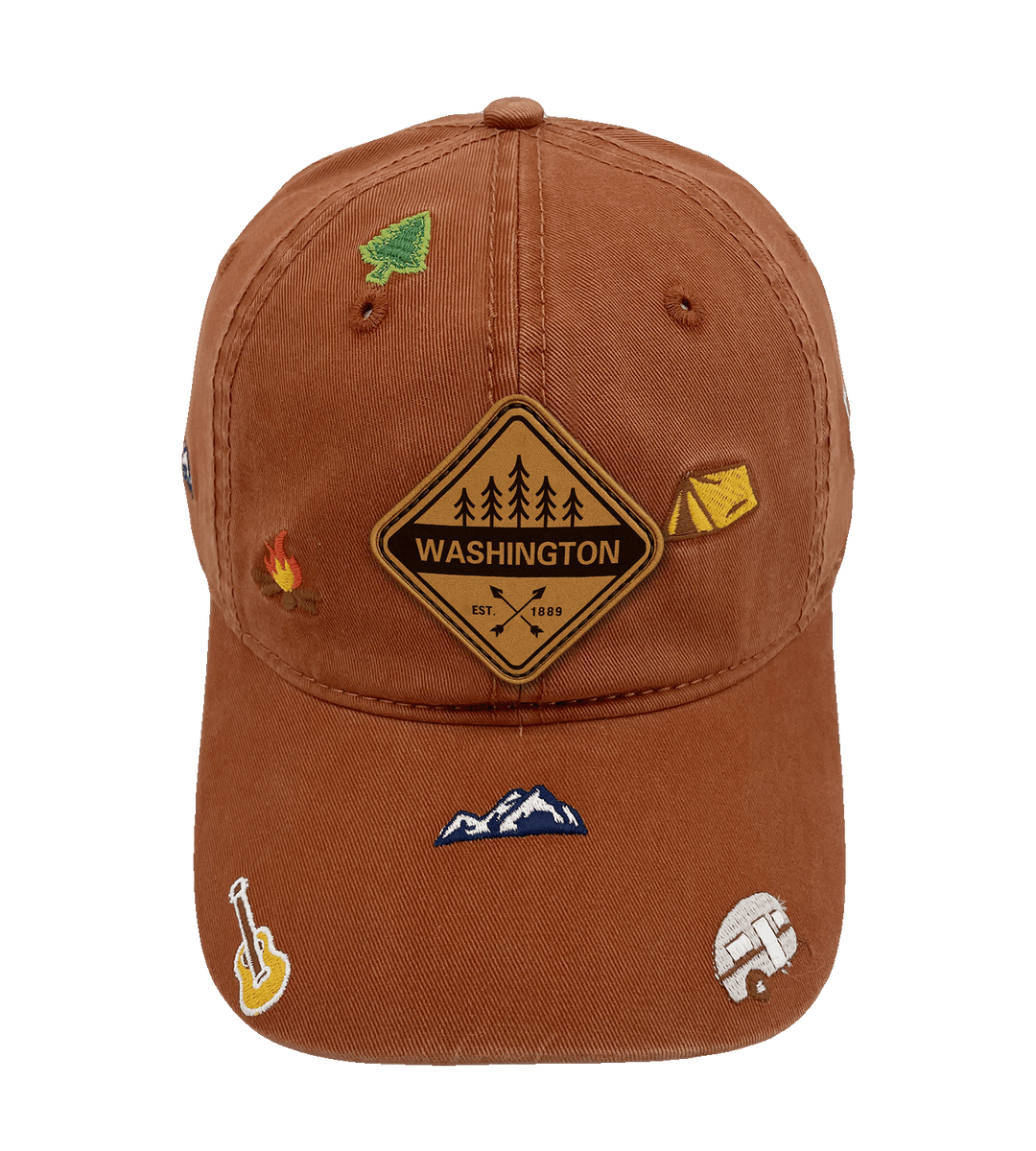 Washington State Outdoor Camping Baseball Cap