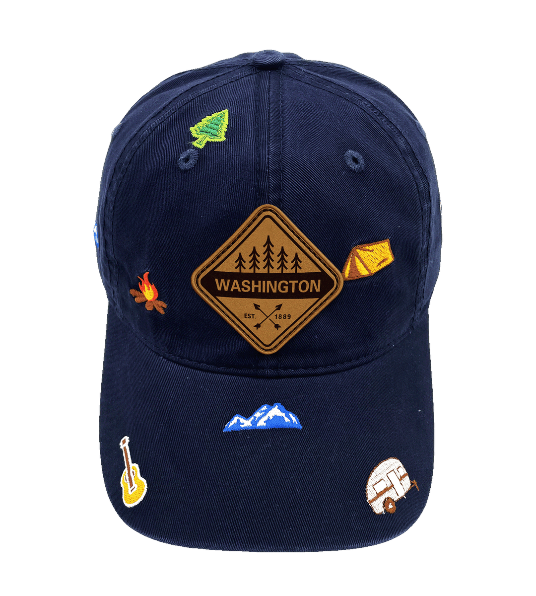 Washington State Outdoor Camping Baseball Cap