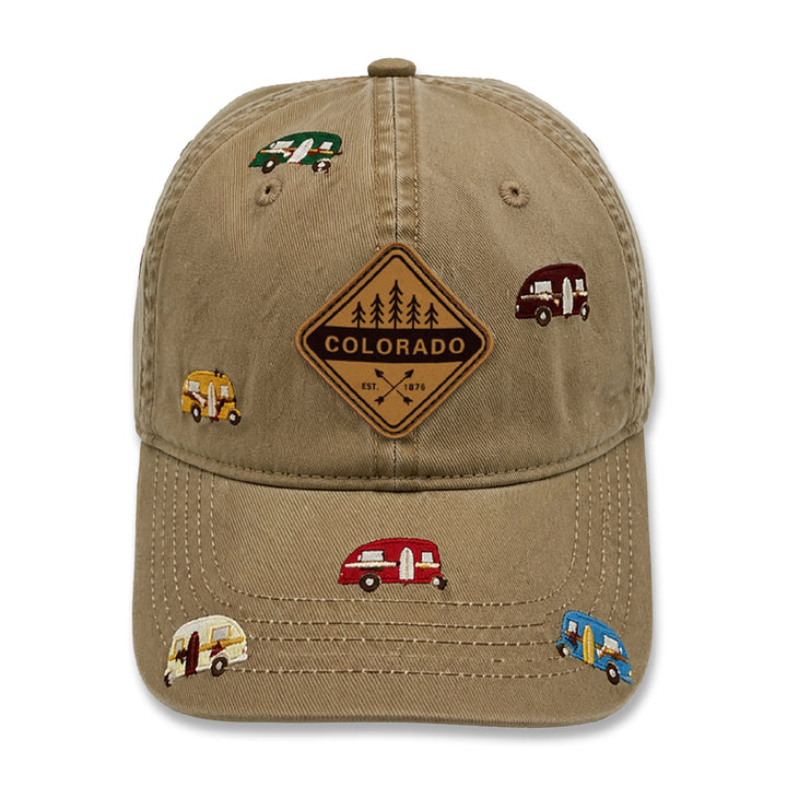 Colorado Camper Caravan Embroidered Baseball Cap