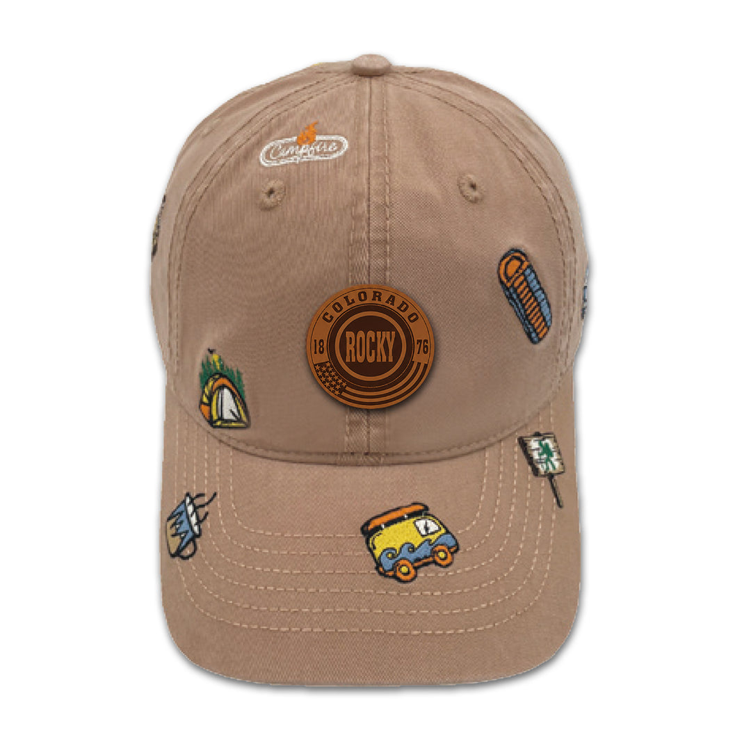 Colorado Rocky Camp Adventure Embroidered Baseball Cap