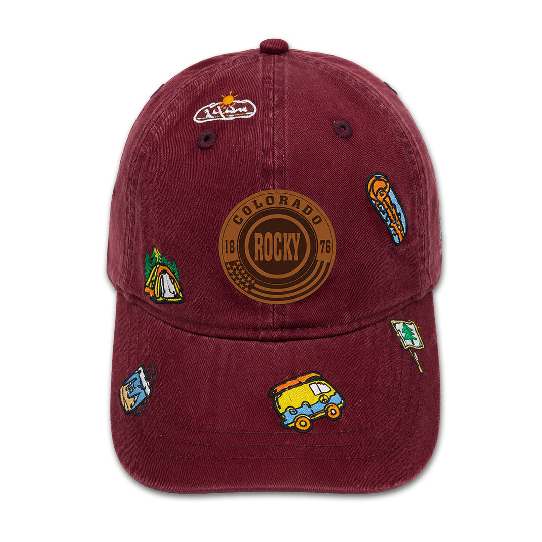 Colorado Rocky Camp Adventure Embroidered Baseball Cap