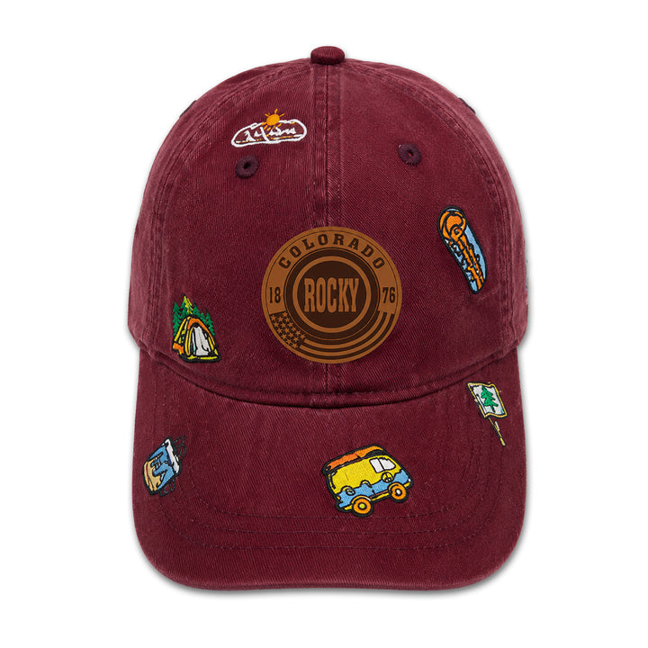 Colorado Rocky Camp Adventure Embroidered Baseball Cap