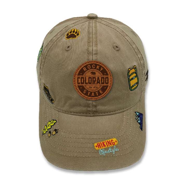 Colorado Rocky State Hiking Embroidered Baseball Cap