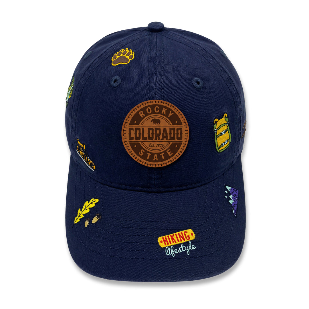 Colorado Rocky State Hiking Embroidered Baseball Cap