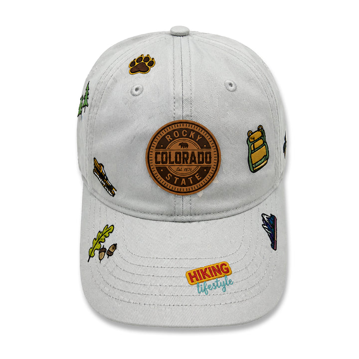 Colorado Rocky State Hiking Embroidered Baseball Cap