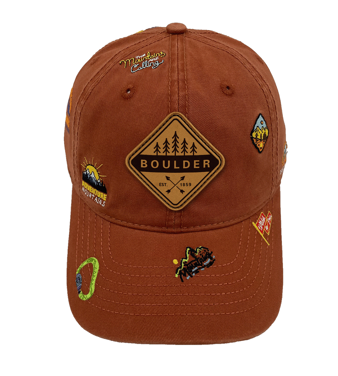 Boulder Mountain Climbing Adventure Baseball Cap