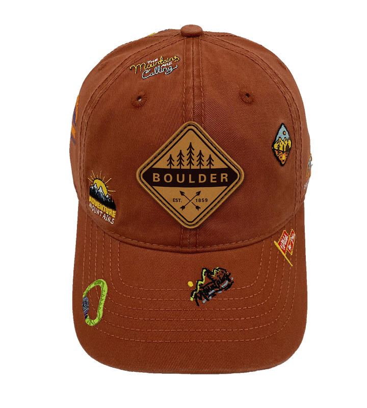 Boulder Mountain Climbing Adventure Baseball Cap