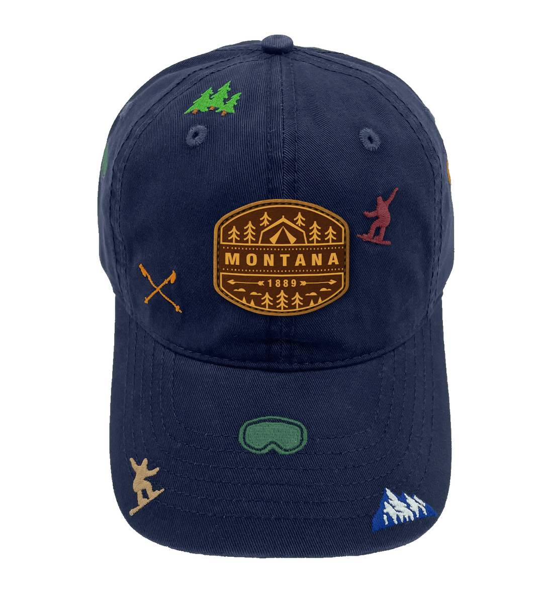 Montana Ski Adventure Baseball Cap