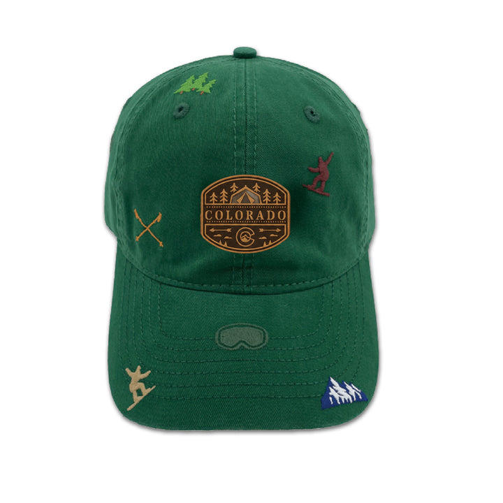 Colorado Adventure Baseball Cap – Navy Outdoor Hiking Camping Embroidered Hat for Mountain Travelers
