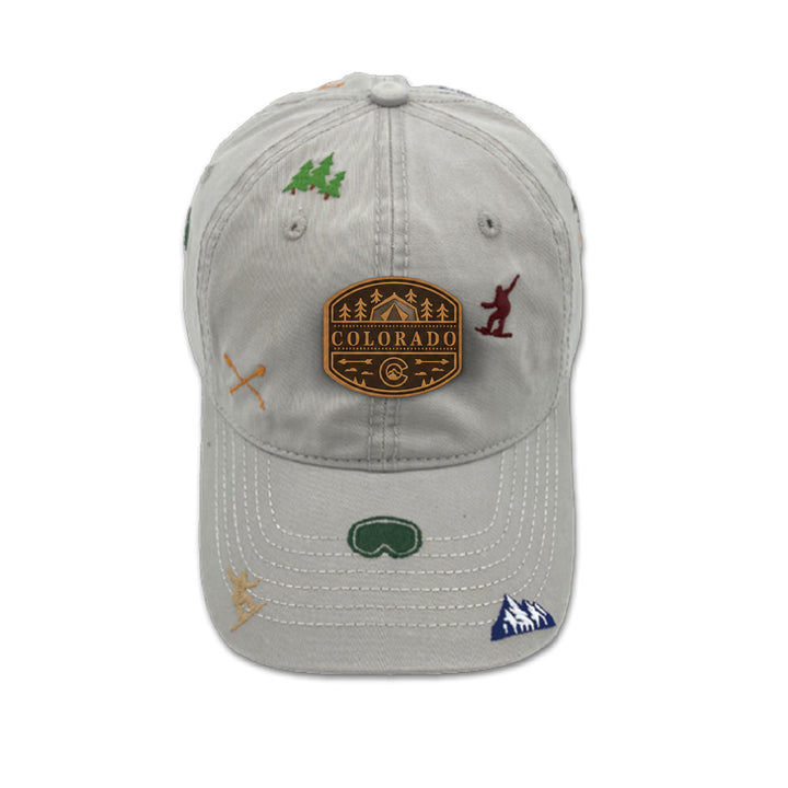 Colorado Adventure Baseball Cap – Navy Outdoor Hiking Camping Embroidered Hat for Mountain Travelers