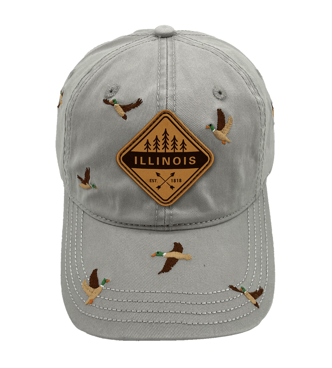 Illinois Duck Embroidery Baseball Cap – Vintage Outdoor Adventure Hat for Nature Lovers